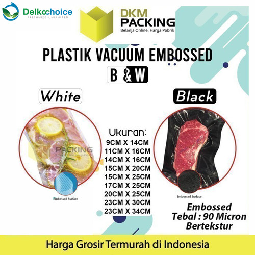 [EZO.9201193] Vacuum Bag Makanan EMBOSS Plastik Vakum BINTIK PREMIUM TERMURAH
