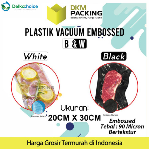 [EZO.9201196] Vacuum Bag Makanan EMBOSS 20x30cm Plastik Vakum BINTIK PREMIUM MURAH