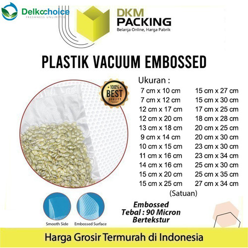 [EZO.9201234] Vacuum Bag Makanan EMBOSS Plastik Vakum BINTIK DELKOCHOICE PREMIUM