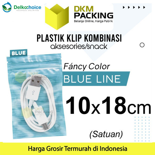 [EZO.9201288] ZIPLOCK BAG BIRU 10x18cm PLASTIK KLIP KEMASAN AKSESORIS DELKOCHOICE