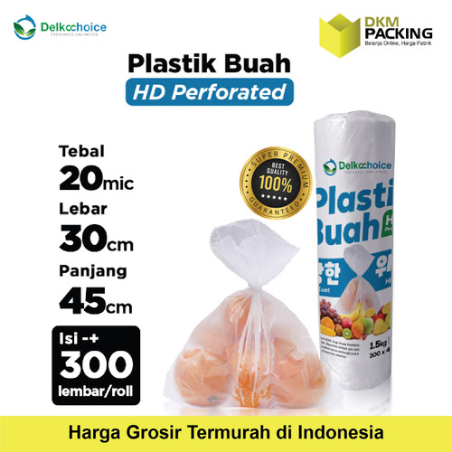 [EZO.9201304] PLASTIK HD 30x45cm BUAH SAYUR FOTOKOPI DELKOCHOICE SNI ROLL TERMURAH
