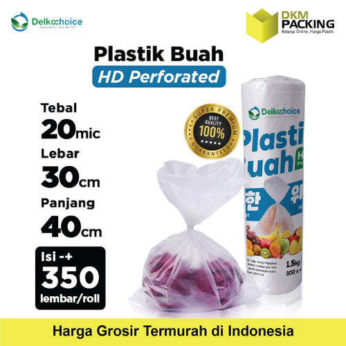 [EZO.9201305] PLASTIK HD 30x40cm BUAH SAYUR FOTOKOPI DELKOCHOICE SNI ROLL TERMURAH