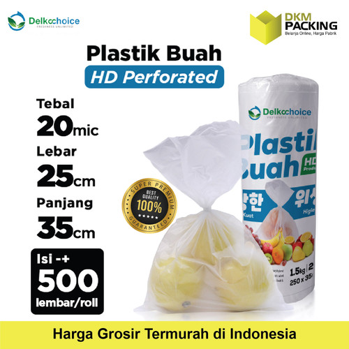 [EZO.9201306] PLASTIK HD 25x35cm BUAH SAYUR FOTOKOPI DELKOCHOICE SNI ROLL TERMURAH