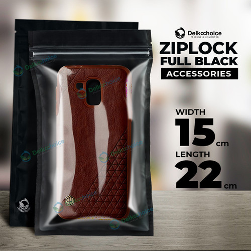 [EZO.9201321] PLASTIK KLIP 15x22cm ZIPLOCK BAG KEMASAN AKSESORIS DELKOCHOICE PREMIUM
