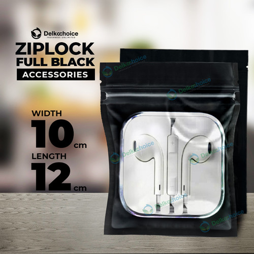 [EZO.9201324] PLASTIK KLIP 10x12cm ZIPLOCK BAG KEMASAN AKSESORIS DELKOCHOICE PREMIUM