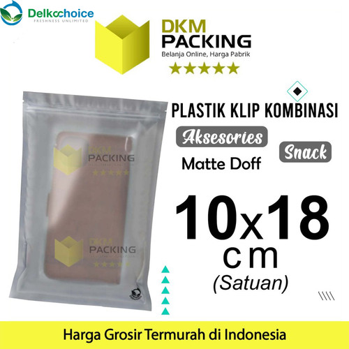 [EZO.9201332] PLASTIK KLIP MATTE 10x18cm ZIPLOCK BAG KEMASAN AKSESORIS DELKOCHOICE