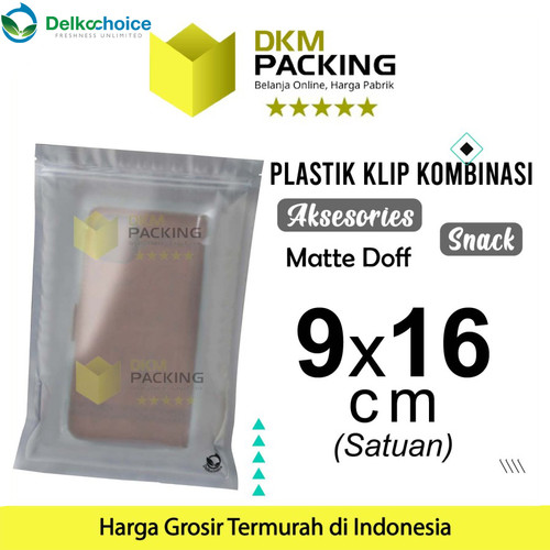 [EZO.9201334] PLASTIK KLIP MATTE 9x16cm ZIPLOCK BAG KEMASAN AKSESORIS DELKOCHOICE