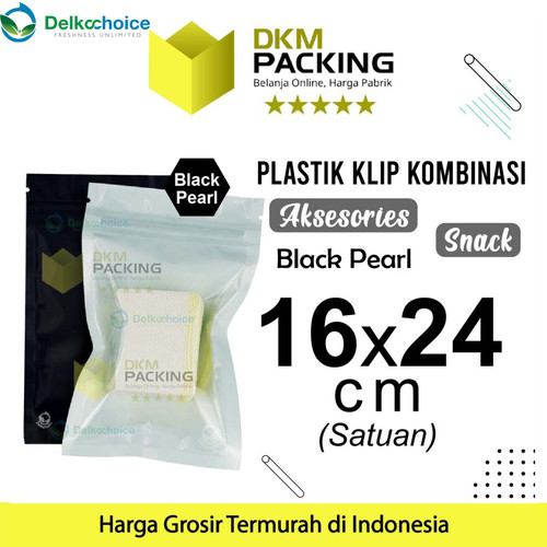 [EZO.9201337] PLASTIK KLIP BLACK 16x24cm ZIPLOCK BAG KEMASAN AKSESORIS DELKOCHOICE