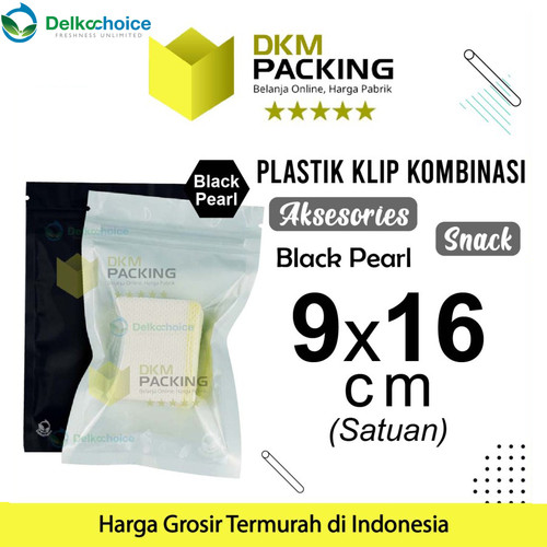 [EZO.9201342] PLASTIK KLIP BLACK 9x16cm ZIPLOCK BAG KEMASAN AKSESORIS DELKOCHOICE
