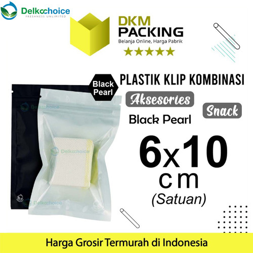 [EZO.9201344] PLASTIK KLIP BLACK 6x10cm ZIPLOCK BAG KEMASAN AKSESORIS DELKOCHOICE