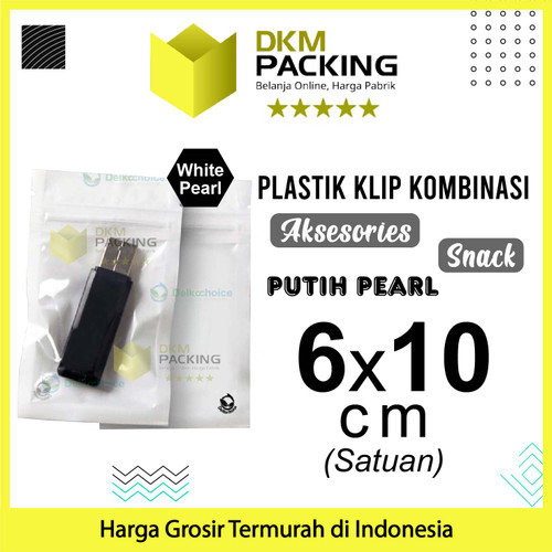 [EZO.9201345] PLASTIK KLIP PUTIH ZIPLOCK BAG KEMASAN AKSESORIS DELKOCHOICE TERMURAH