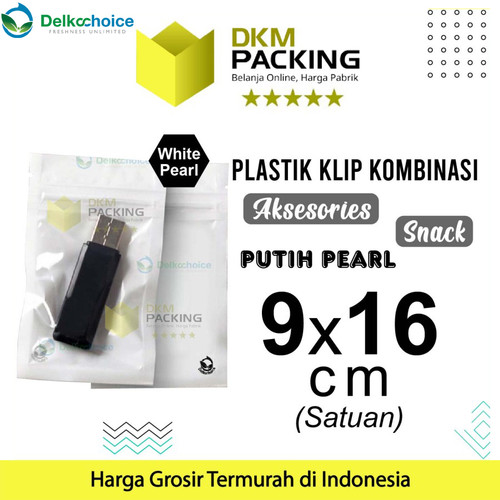 [EZO.9201352] PLASTIK KLIP PUTIH 9x16cm ZIPLOCK BAG KEMASAN AKSESORIS DELKOCHOICE