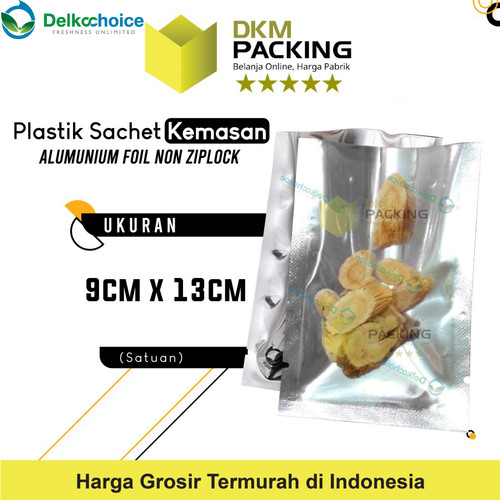 [EZO.9201362] PLASTIK SACHET BAG TRANSMETZ 9X13CM KEMASAN NON ZIPLOCK SASET FOIL