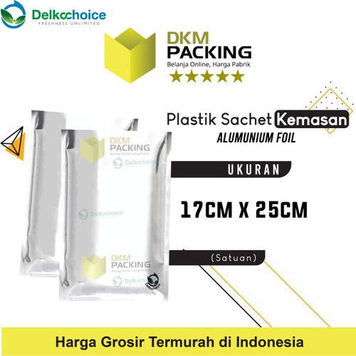 [EZO.9201367] PLASTIK SACHET BAG 17X25CM KEMASAN SASET ALU FULLMETZ FOIL DELKOCHOICE