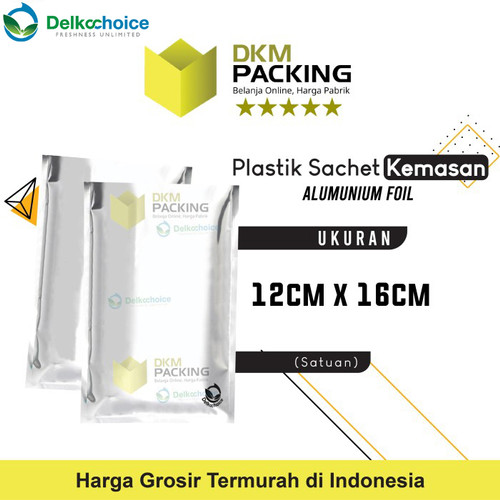 [EZO.9201370] PLASTIK SACHET BAG 12X16CM KEMASAN SASET ALU FULLMETZ FOIL DELKOCHOICE