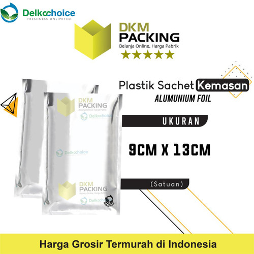 [EZO.9201372] PLASTIK SACHET BAG 9X13CM KEMASAN SASET ALU FULLMETZ FOIL DELKOCHOICE
