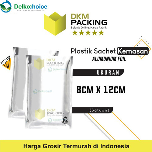 [EZO.9201373] PLASTIK SACHET BAG 8X12CM KEMASAN SASET ALU FULLMETZ FOIL DELKOCHOICE