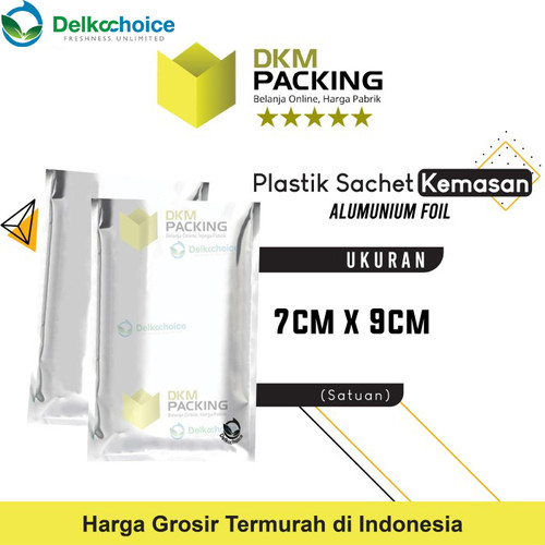 [EZO.9201374] PLASTIK SACHET BAG 7X9CM KEMASAN SASET ALU FULLMETZ FOIL DELKOCHOICE