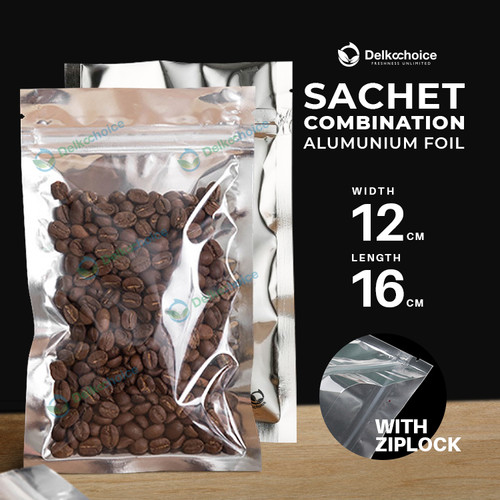 [EZO.9201403] PLASTIK KEMASAN TRANSMETZ ZIPLOCK SACHET SASET BAG CLEAR METALIZING