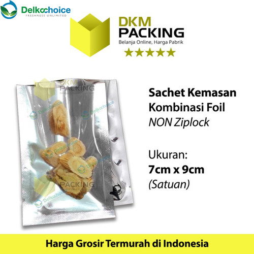 [EZO.9201406] PLASTIK KEMASAN TRANSMETZ 7x9 NONZIPLOCK SACHET SASET CLEAR METALIZING