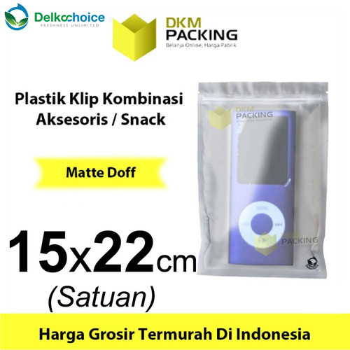 [EZO.9201462] Plastik Klip 15x22cm ZIPLOCK BAG MATTE Kemasan Aksesoris DELKOCHOICE