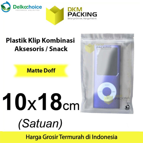 [EZO.9201465] Plastik Klip 10x18cm ZIPLOCK BAG MATTE Kemasan Aksesoris DELKOCHOICE