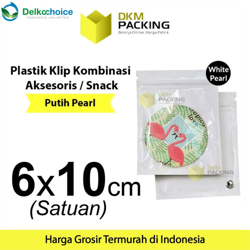 [EZO.9201466] Plastik Klip 6x10cm ZIPLOCK BAG WHITE Kemasan Aksesoris DELKOCHOICE