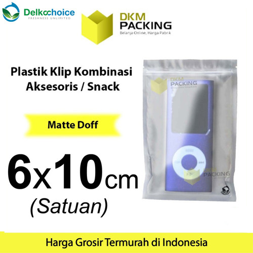 [EZO.9201468] Plastik Klip 6x10cm ZIPLOCK BAG MATTE Kemasan Aksesoris DELKOCHOICE