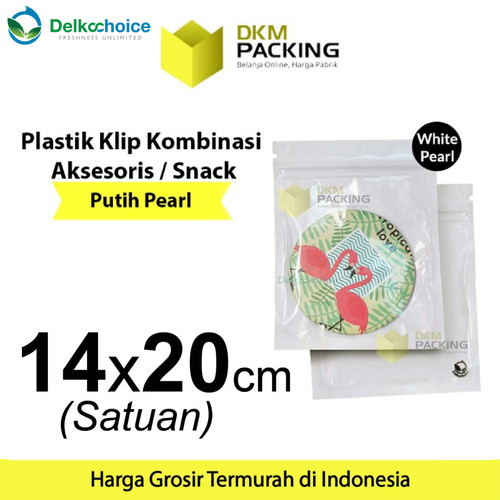 [EZO.9201471] Plastik Klip 14x20cm ZIPLOCK BAG WHITE Kemasan Aksesoris DELKOCHOICE