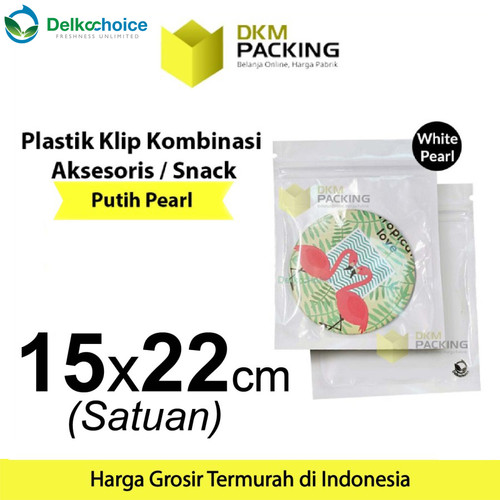 [EZO.9201474] Plastik Klip 15x22cm ZIPLOCK BAG WHITE Kemasan Aksesoris DELKOCHOICE