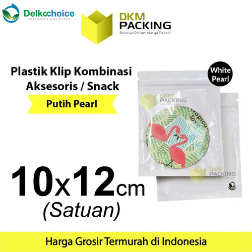 [EZO.9201477] Plastik Klip 10x12cm ZIPLOCK BAG WHITE Kemasan Aksesoris DELKOCHOICE