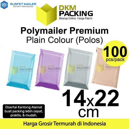 [EZO.9201484] Polymailer PACK 14x22cm PREMIUM Colour Polos Plastik Packing Olshop