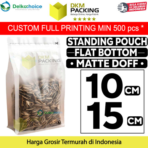 [EZO.9201491] Standing Pouch 10x15cm Flat Bottom Matte Plastik Kemasan DELKOCHOICE