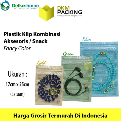 [EZO.9201499] Plastik Klip ZIPLOCK BAG 17x25cm Kemasan Aksesoris DELKOCHOICE MURAH