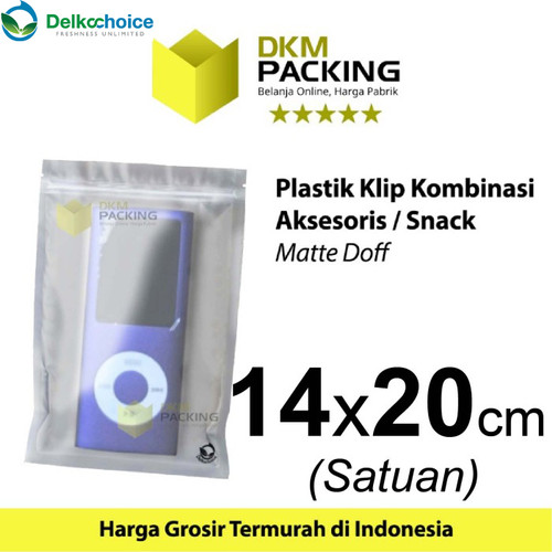 [EZO.9201512] Plastik Klip ZIPLOCK Bag 14x20cm MATTE Kemasan Aksesoris DELKOCHOICE