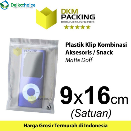 [EZO.9201513] Plastik Klip ZIPLOCK Bag 9x16cm MATTE Kemasan Aksesoris DELKOCHOICE