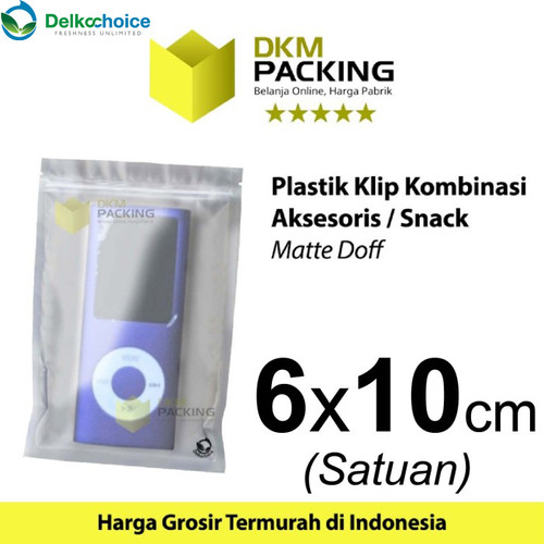 [EZO.9201514] Plastik Klip ZIPLOCK Bag 6x10cm MATTE Kemasan Aksesoris DELKOCHOICE