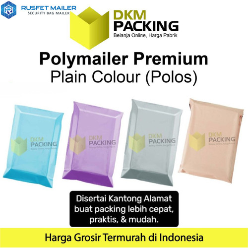 [EZO.9201518] Polymailer Premium Colour Amplop Plastik Packing Olshop Polos / SATUAN