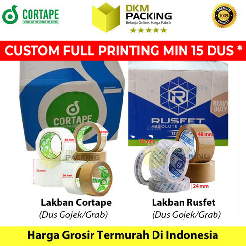 [EZO.9201521] Lakban Isolasi RUSFET CORTAPE VARIAN Solatip OPP Tape OJOL /DUS