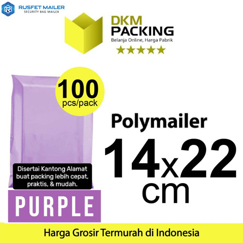 [EZO.9201527] Polymailer PURPLE 14x22cm Amplop Plastik Packing Olshop PREMIUM/ PACK