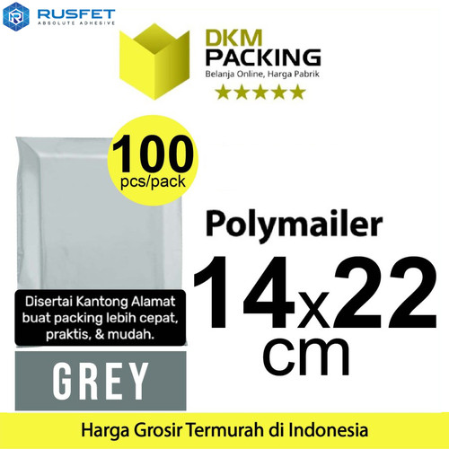 [EZO.9201538] Polymailer GREY 14x22cm Amplop Plastik Packing Olshop PREMIUM / PACK