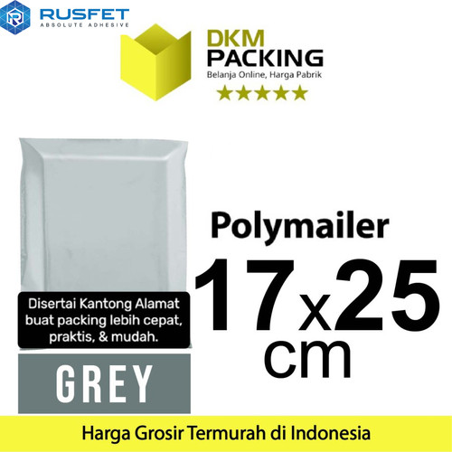 [EZO.9201540] Polymailer GREY 17x25cm Amplop Plastik Packing Olshop PREMIUM / SATUAN