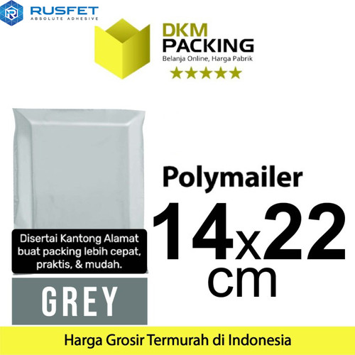 [EZO.9201541] Polymailer GREY 14x22cm Amplop Plastik Packing Olshop PREMIUM / SATUAN