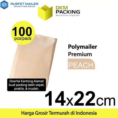 [EZO.9201543] Polymailer PEACH 14x22cm Amplop Plastik Packing Olshop PREMIUM/ PACK