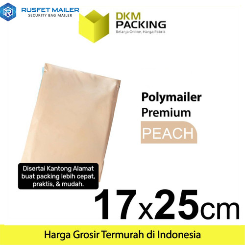 [EZO.9201545] Polymailer PEACH 17x25cm Amplop Plastik Packing Olshop PREMIUM/ SATUAN