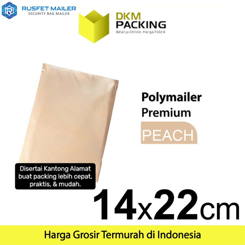 [EZO.9201546] Polymailer PEACH 14x22cm Amplop Plastik Packing Olshop PREMIUM/ SATUAN