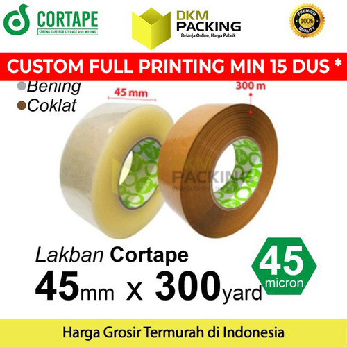 [EZO.9201573] Lakban 45mm x 300m CORTAPE JUMBO Plakban Isolasi TAPE TERMURAH /SATUAN