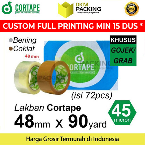 [EZO.9201575] Lakban 48mm x 90yard CORTAPE Plakban Isolasi PREMIUM OJOL /DUS