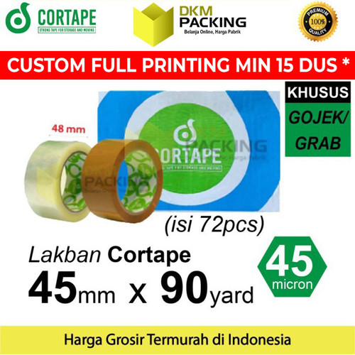 [EZO.9201579] Lakban 45mm x 90yard CORTAPE Plakban Isolasi PREMIUM OJOL /DUS