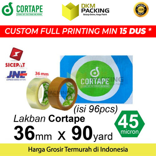[EZO.9201582] Lakban 36mm x 90yard Plakban Isolasi CORTAPE PREMIUM TERMURAH / DUS